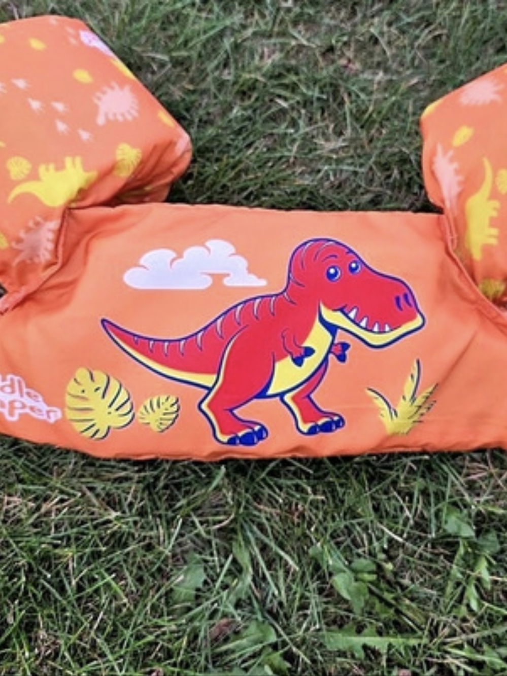 NEW Puddle Jumper Child Life Vest (Orange Dinosaur / T-Rex) & Yellow